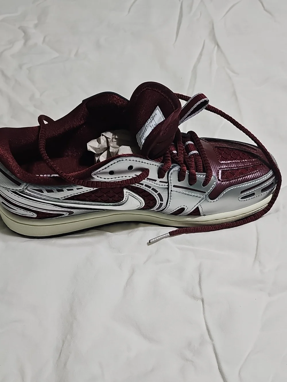 Nike Maroon and Silver, Air Jordan Women's Athletic Sneakers